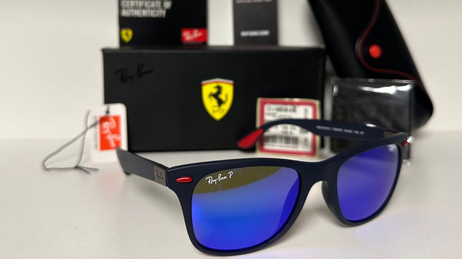 Wayfarer Ferrari Azul Polarizado 4195-M F604/H0