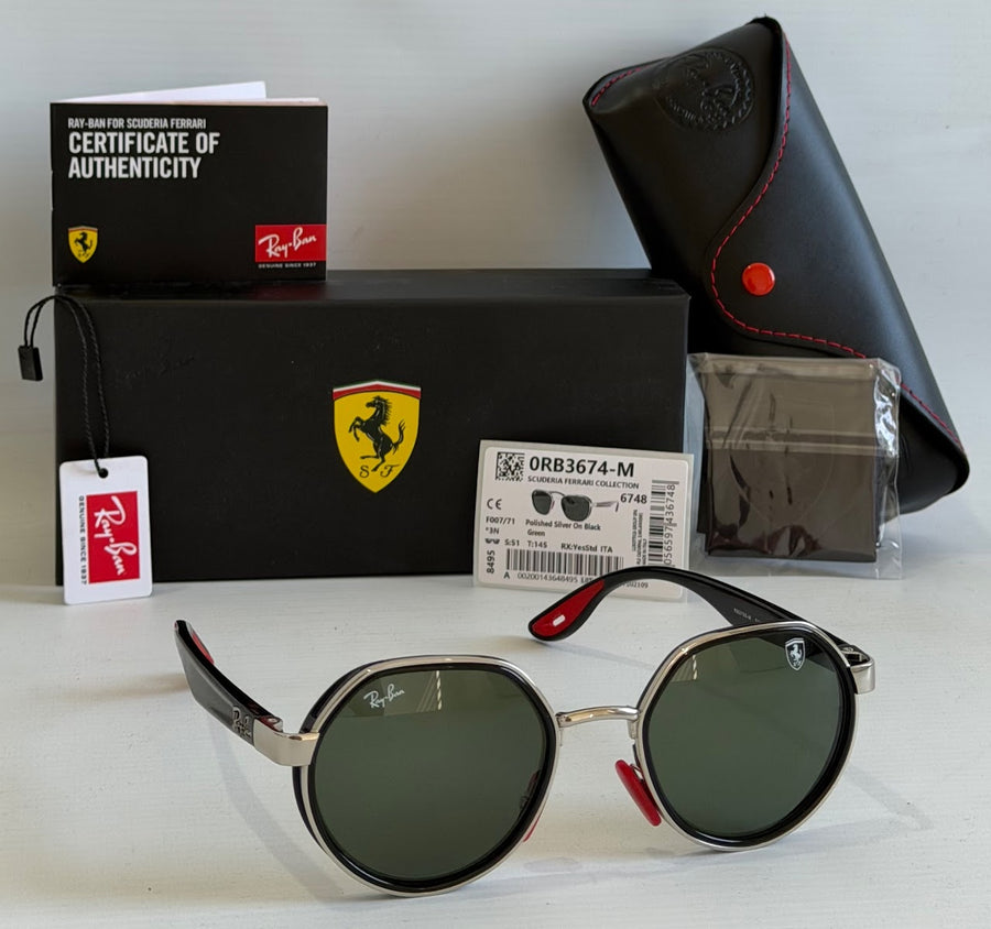 Ferrari 3703 M plateado/verde F007/71