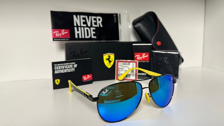 Aviador Ferrari Negro/Azul Espejado 8313-MF F003/H